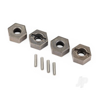 Wheel hubs, 12mm hex (steel), extreme heavy duty (4)/ 2x9.8mm pin (4) (for use with #9080 upgrade kit and 6mm axles)