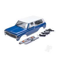 Body, Chevrolet Blazer (1972), complete, Blue & White (painted) (includes grille, side mirrors, door handles, windshield wipers, front & rear bumpers, clipless mounting) (requires #8072X inner fenders)