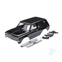 Body, Chevrolet Blazer (1969), complete, Black (painted) (includes grille, side mirrors, door handles, windshield wipers, front & rear bumpers, clipless mounting) (requires #8072X inner fenders)
