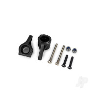 Steering blocks, extreme heavy duty, Black (left & right) / 3x26mm hinge pins (2 pcs) / 3x15mm BCS (2 pcs) (for use with #9180, 9181, 9182 upgrade kit)