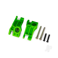 Carriers, stub axle, rear, extreme heavy duty, Green (left & right) / 3x31mm hinge pins (2 pcs) / 3x18mm BCS (2 pcs) (for use with #9180, 9181, 9182 upgrade kit)