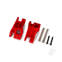 Carriers, stub axle, rear, extreme heavy duty, Red (left & right) / 3x31mm hinge pins (2 pcs) / 3x18mm BCS (2 pcs) (for use with #9180, 9181, 9182 upgrade kit)
