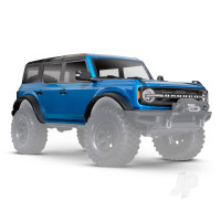 Body, Ford Bronco (2021), complete, Velocity Blue (painted) (includes grille, side mirrors, door handles, fender flares, windshield wipers, spare Tyre mount & clipless mounting) (requires #8080X inner fenders)