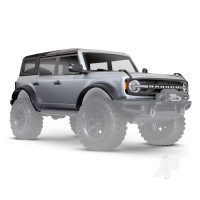 Body, Ford Bronco (2021), complete, Iconic Silver (painted) (includes grille, side mirrors, door handles, fender flares, windshield wipers, spare Tyre mount & clipless mounting) (requires #8080X inner fenders)