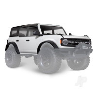 Body, Ford Bronco (2021), complete, Oxford White (painted) (includes grille, side mirrors, door handles, fender flares, windshield wipers, spare Tyre mount, & clipless mounting) (requires #8080X inner fenders)