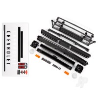 Body accessories, Chevrolet C10, Black (includes grille (upper & lower), headlight housings (left & right), bumpers (front & rear), mounting retainers and hardware)