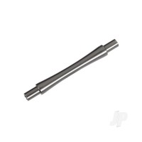 Axle, wheelie bar, 6061-T6 aluminium (gray-anodised) (1)/ 3x12 BCS (with threadlock) (2)