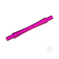 Axle, wheelie bar, 6061-T6 aluminium (Pink-anodised) (1pc)/ 3x12 BCS (with threadlock) (2 pc)
