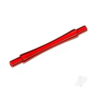 Axle, wheelie bar, 6061-T6 aluminium (Red-anodised) (1pc)/ 3x12 BCS (with threadlock) (2 pc)