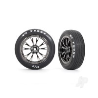 Wheels & Tyres, Assembled, Glued (Weld Black Chrome wheels, tyres, foam inserts) (front) (2 pcs)
