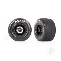 Wheels & Tyres, Assembled, Glued (Weld Gloss Black wheels, tyres, foam inserts) (rear) (2 pcs)