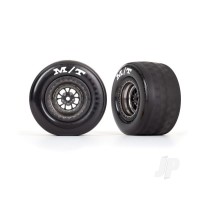 Wheels & Tyres, Assembled, Glued (Weld Satin Black Chrome wheels, tyres, foam inserts) (rear) (2 pcs)