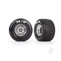 Wheels & Tyres, Assembled, Glued (Weld Chrome with Black wheels, tyres, foam inserts) (rear) (2 pcs)