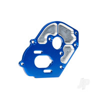Plate, motor, lightweight machined 6061-T6 aluminium (Blue-anodised) (4mm thick) / 3x10mm CS with split and flat washer (2 pcs)