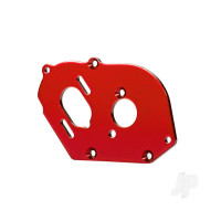 Plate, motor, 6061-T6 aluminium (Red-anodised) (4mm thick) / 3x10mm CS with split and flat washer (2 pcs)
