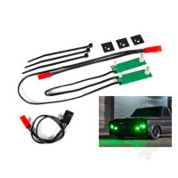 LED light set, front, complete (Green) (includes light harness, power harness, zip ties (9))