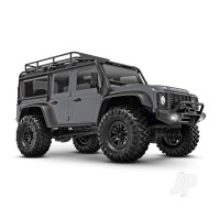 TRX-4M Land Rover Defender 1:18 4WD RTD Trail Truck, Silver (+ TQ, ECM-2.5, Titan 87T, 750mAh LiPo, USB Charger, Clipless Body)