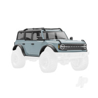 Body, Ford Bronco, complete, Cactus Grey (includes grille, side mirrors, door handles, fender flares, windshield wipers, spare Tyre mount, & clipless mounting)