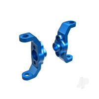 Caster blocks, 6061-T6 aluminium (Blue-anodised) (left & right)