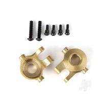 Steering blocks, brass (7 grams each) (left & right)/ 2.5x12mm BCS (with threadlock) (2)/ 2x6mm SS (with threadlock) (4)