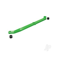 Steering link, 6061-T6 aluminium (Green-anodised) / servo horn, metal / spacers (2) / 3x6mm CCS (with threadlock) (1) / 2.5x7mm SS (with threadlock) (1)
