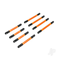 Suspension link set, 6061-T6 aluminium (Orange-anodised) (includes 5x53mm front lower links (2), 5x46mm front upper links (2), 5x68mm rear lower or upper links (4))