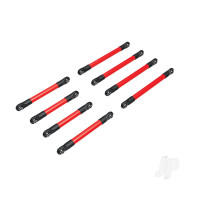 Suspension link set, 6061-T6 aluminium (Red-anodised) (includes 5x53mm front lower links (2), 5x46mm front upper links (2), 5x68mm rear lower or upper links (4))