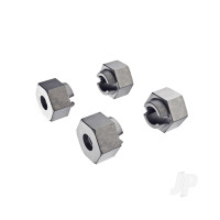 Wheel hubs, 7mm hex (steel) (4 pcs) / axle pins (4 pcs)