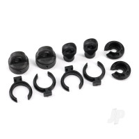 Shock cap (2)/ spring perch (2)/ rod end (2)/ spring preload spacer (4)