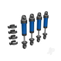 Shocks, GTM, 6061-T6 Aluminium (Blue-anodised) (fully assembled w/o springs) (4 pcs)