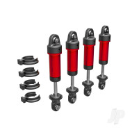 Shocks, GTM, 6061-T6 aluminium (Red-anodised) (fully assembled without springs) (4 pcs)