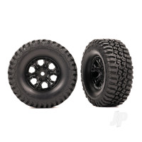 Wheels & Tyres, Assembled (Black 1.0in wheels, BFGoodrich Mud-Terrain T/A KM3 2.2x1.0in Tyres) (2)