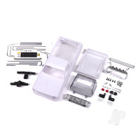 Body, Chevrolet K10 Truck (1979), complete (unassembled) (White, requires painting) (includes grille, side mirrors, door handles, roll bar, windshield wipers, & clipless mounting) (requires #9835 front & rear bumpers)