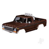 Body, Ford F-150 Truck (1979), complete, Brown (includes grille, side mirrors, door handles, roll bar, windshield wipers, side trim, & clipless mounting) (requires #9834 front & rear bumpers)
