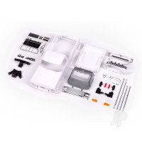 Body, Ford F-150 Truck (1979), complete (unassembled) (White, requires painting) (includes grille, side mirrors, door handles, roll bar, windshield wipers, side trim, & clipless mounting) (requires #9834 front & rear bumpers)