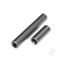 Driveshafts, center, female, 6061-T6 aluminium (Dark Titanium-anodised) (front & rear) (for use with #9751 metal centre driveshafts) (fits 1:18 TRX-4M vehicles with 162mm wheelbase)