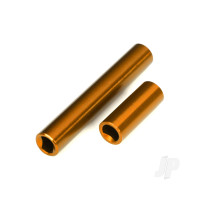 Driveshafts, center, female, 6061-T6 aluminium (Orange-anodised) (front & rear) (for use with #9751 metal centre driveshafts) (fits 1:18 TRX-4M vehicles with 162mm wheelbase)