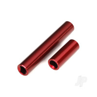 Driveshafts, center, female, 6061-T6 aluminium (Red-anodised) (front & rear) (for use with #9751 metal centre driveshafts) (fits 1:18 TRX-4M vehicles with 162mm wheelbase)