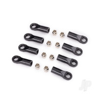 Rod ends, long (8)/ hollow balls, steel (8) (for 1:18 TRX-4M vehicle accessory suspension links)