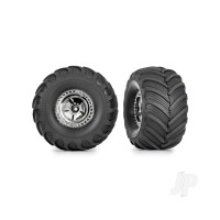 Wheels & Tyres, Assembled (Chrome 1.2in wheels, Terra Groove 3.0x1.0in tyres) (2)