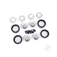 Wheels, 1.0", 6061-T6 aluminium (Silver-anodised) (4 pcs) / 2x8mm BCS (24 pcs)
