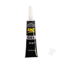 PT27 Zap Gel CA Glue, No Drip-Suck Back Tube (1oz, 28.3g)