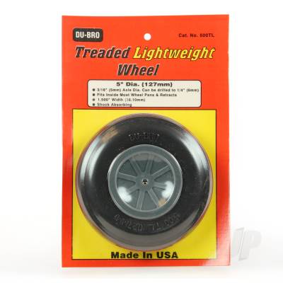 5in Diameter Treaded Lightweight Wheel (1 per card)