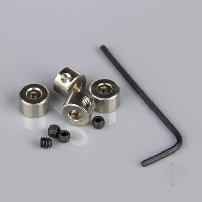 3/32in Plated Brass Dura-Collars (12 pcs)