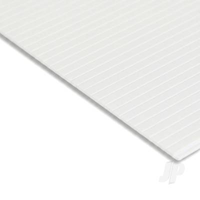 V-Groove Siding Sheet, 1.0 x 150 x 300mm, 4.8mm Spacing (.040 x 6 x 12in, .188in Spacing) (1 per pack)
