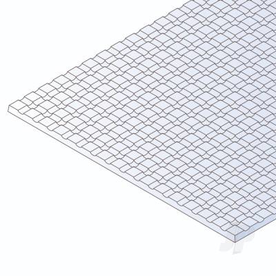 Square Tile Sheet, 1.0 x 150 x 300mm, 4.2 x 4.2mm Spacing (.040 x 6 x 12in, .166 x .166in Spacing) (1 per pack)
