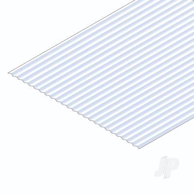 Corrugated Metal Siding Sheet, 1.0 x 150 x 300mm, 0.75mm Groove Spacing (.40 x 6 x 12in, .30in Groove Spacing) (1 per pack)