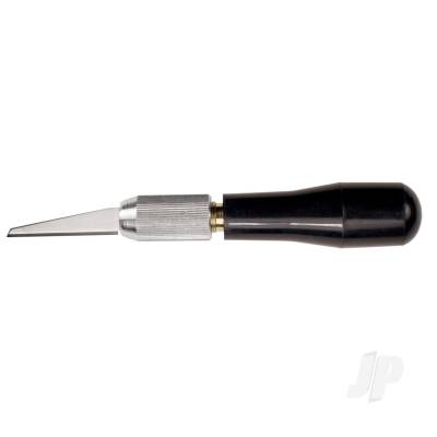 K7 Wood Carving Knife, Black Plastic Handle with Scabbard (Carded)