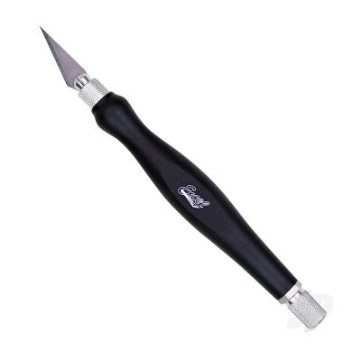 K26 Contoured Rubberised Grip Knife, Black