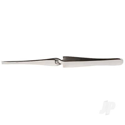 Pointed Self Closing Stainless Steel Tweezers, 4.5in (Carded)
